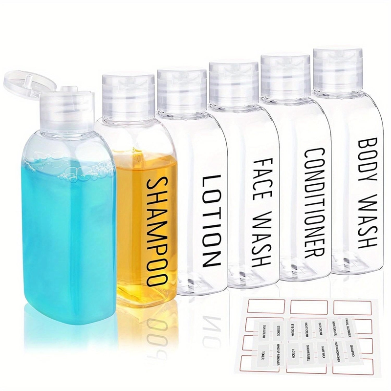 Dry Shampoo Travel - 4 botellas de viaje transparentes de
