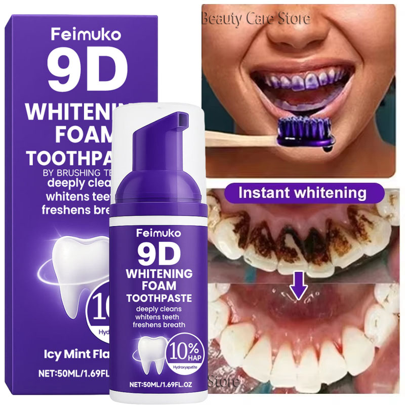 Purple Toning Shampoo - Pasta Dental Blanqueadora 9D Purple, Mousse,