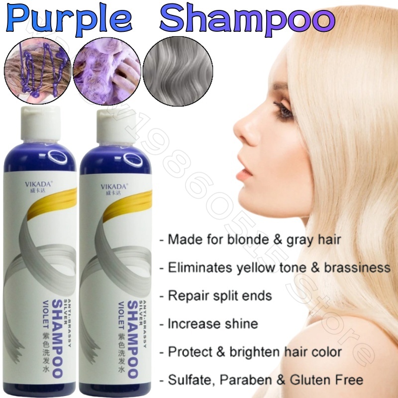 Purple Toning Shampoo - Champú morado rubio platino lejía gris