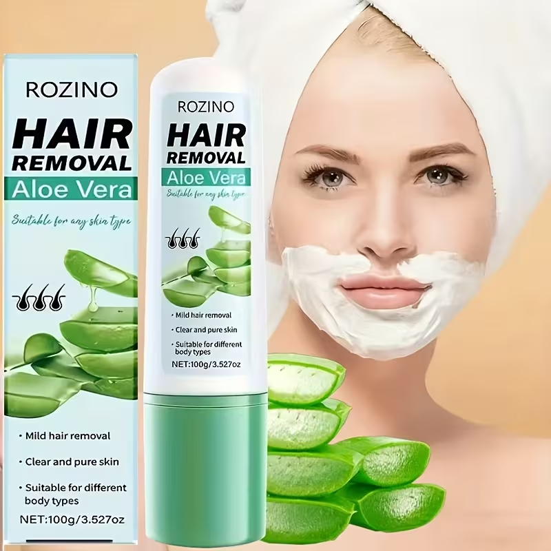 Hair Care With Aloe Vera - Crema Depilatoria ROZINO con Aloe Vera