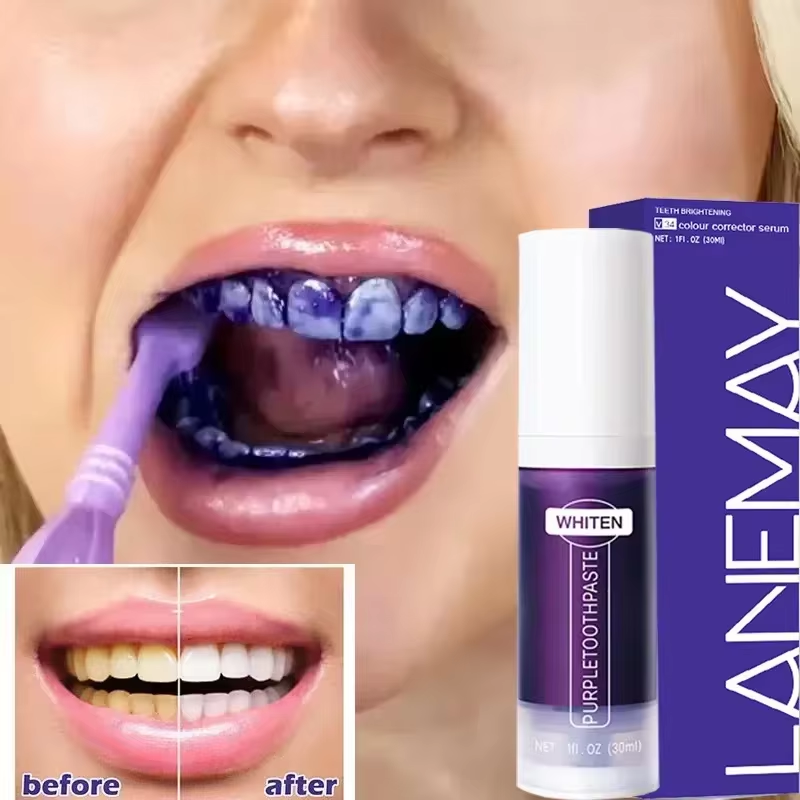 Purple Toning Shampoo - V34 pasta de dientes blanqueadora de