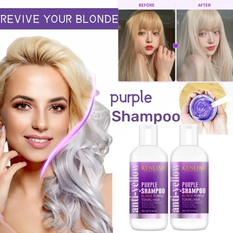 Purple Toning Shampoo - Champú morado, rubio, platino, blanqueado, gris