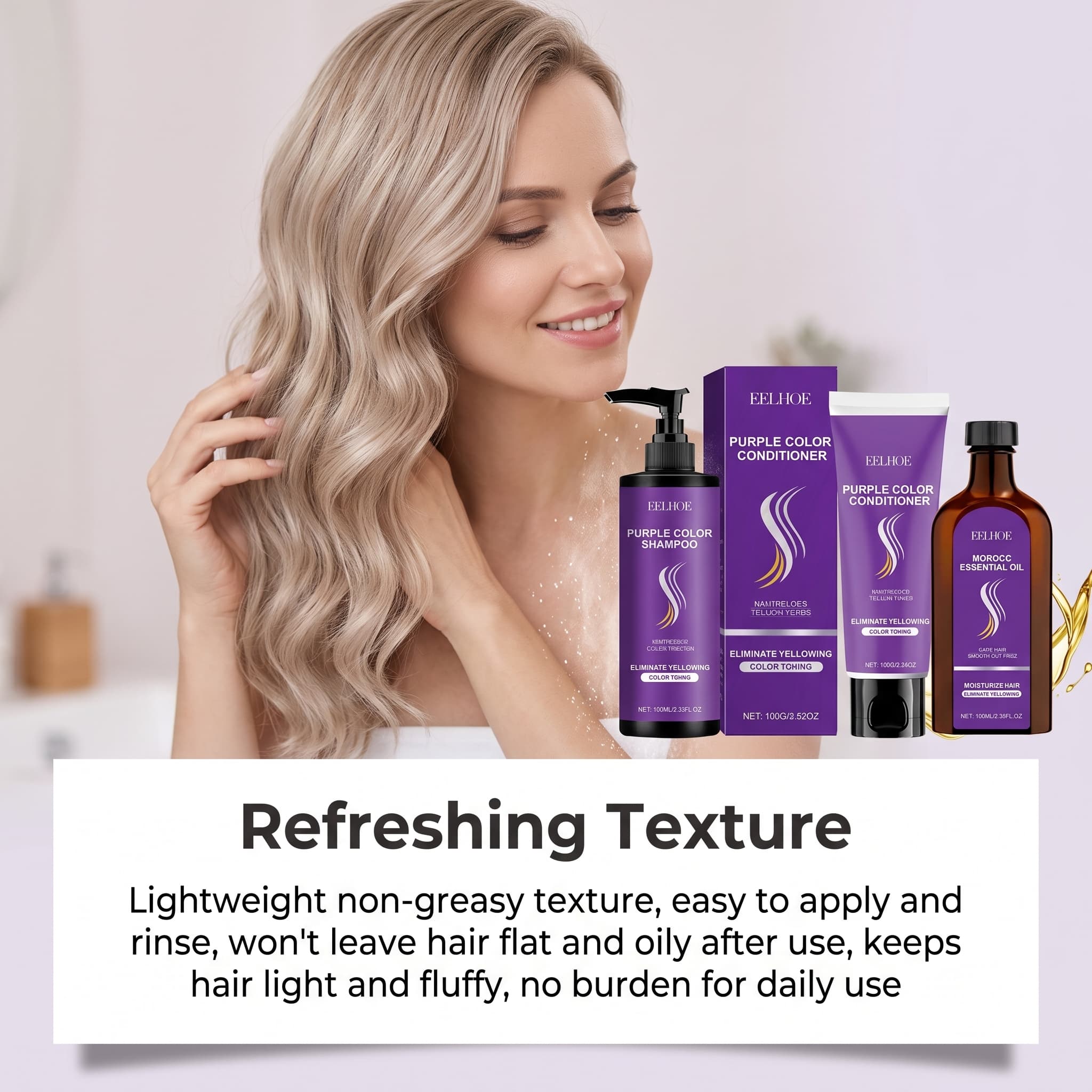 Set de Champú Morado con Acond - Purple Toning Shampoo reseña y precio