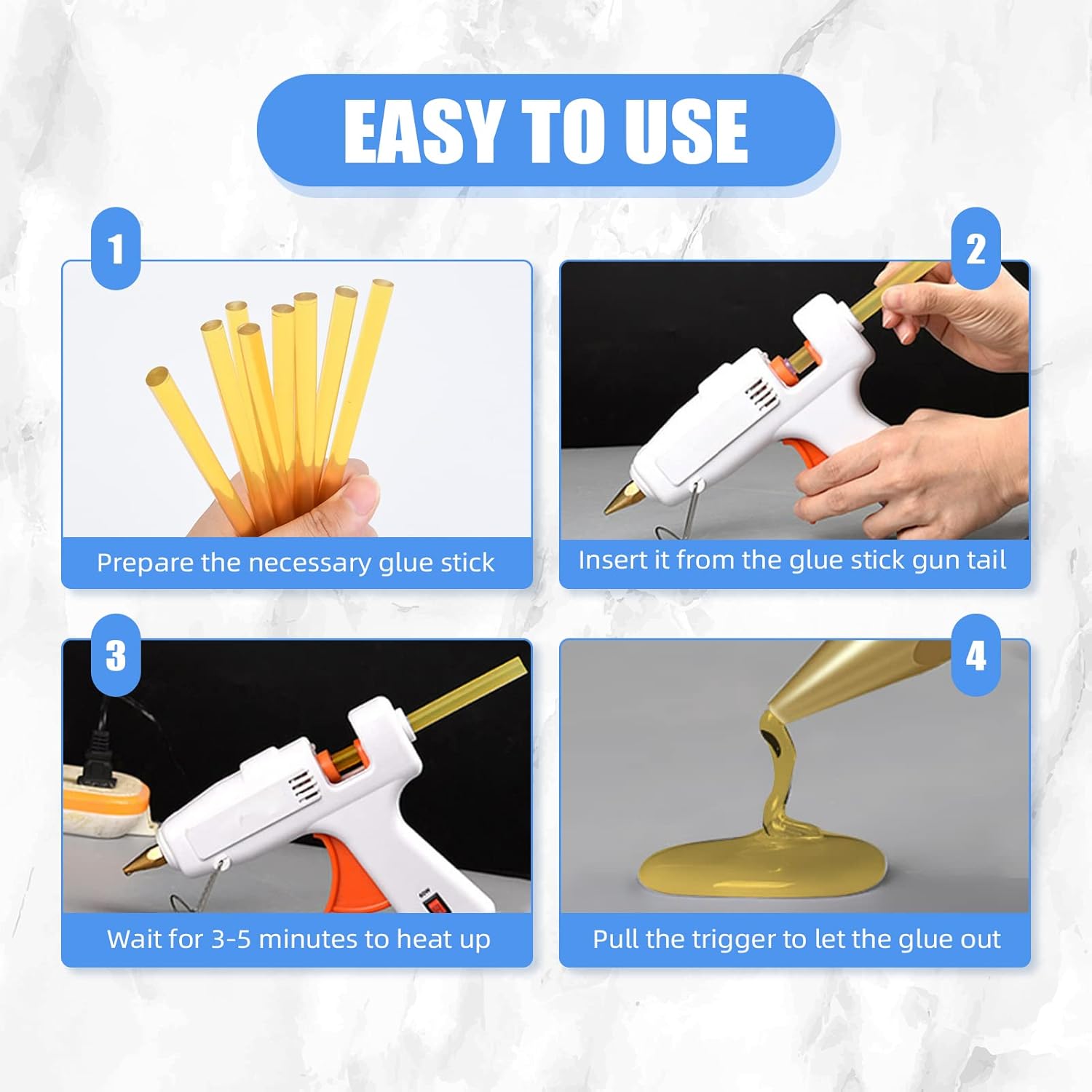 12 Uds barras de pegamento de  - Glue Gun Hair reseña y precio