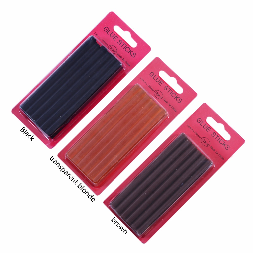 12 unids/lote 0,7*10 cm barras - Glue Gun Hair reseña y precio