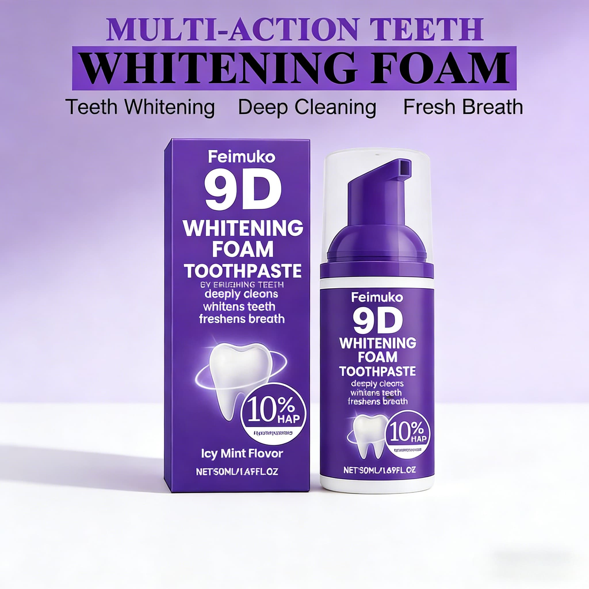 Espuma Dental Blanqueadora 9D  - Purple Toning Shampoo reseña y precio