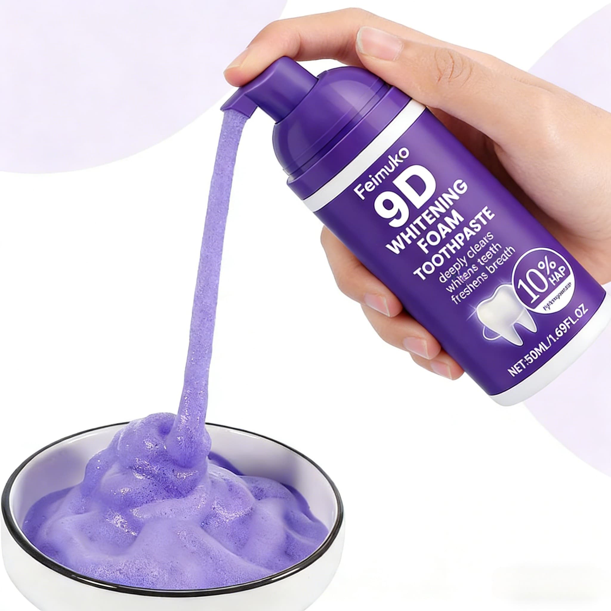 Espuma Dental Blanqueadora 9D  - Purple Toning Shampoo reseña y precio