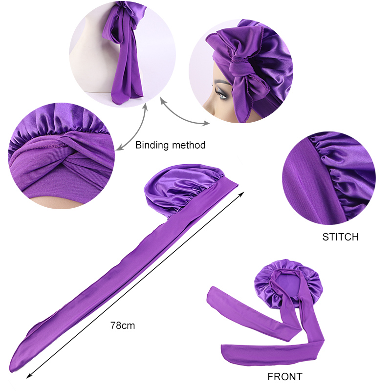 Nuevo gorro de dormir de satén - Hair Care China reseña y precio