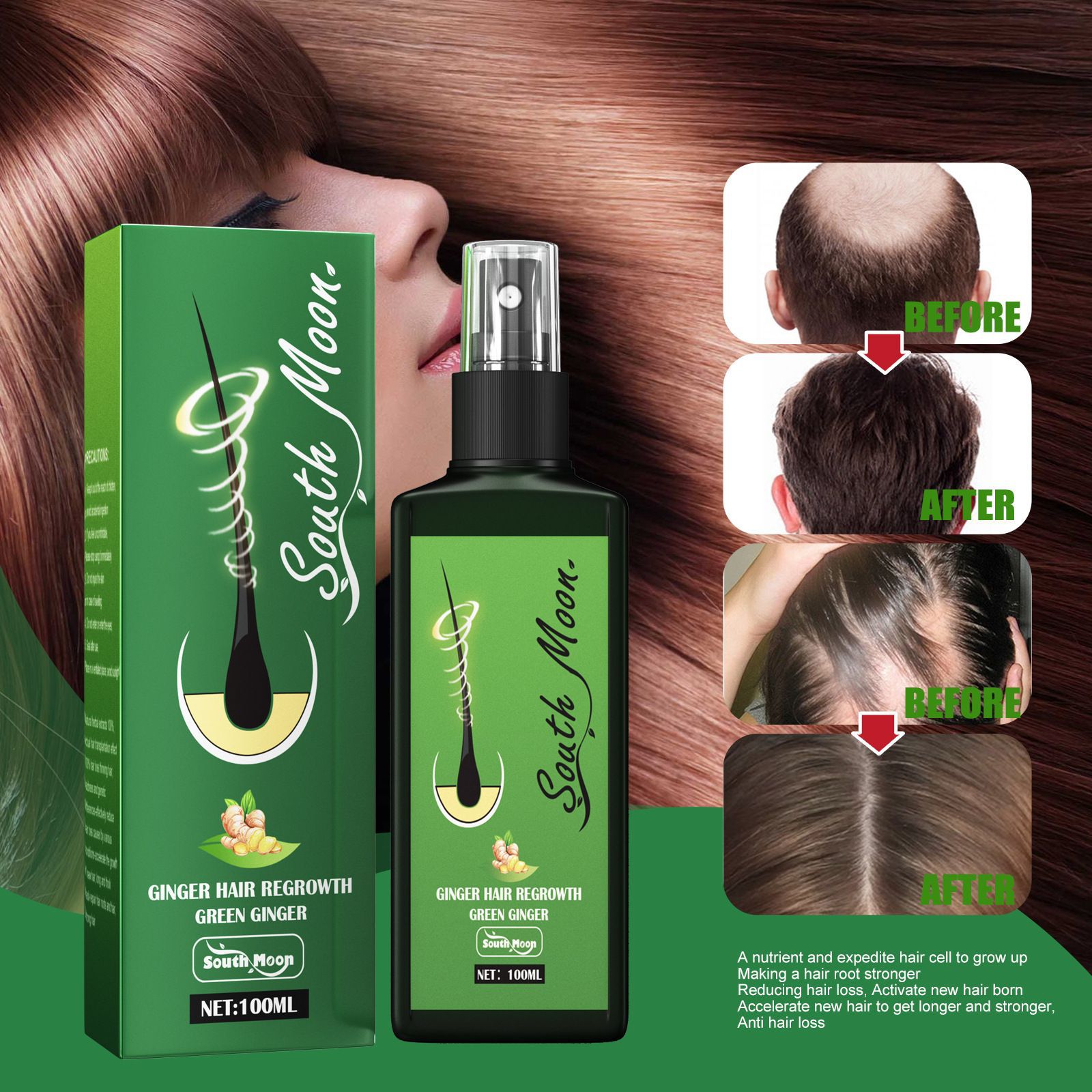 Spray para el Crecimiento del  - Hair Care Natural Products reseña y precio