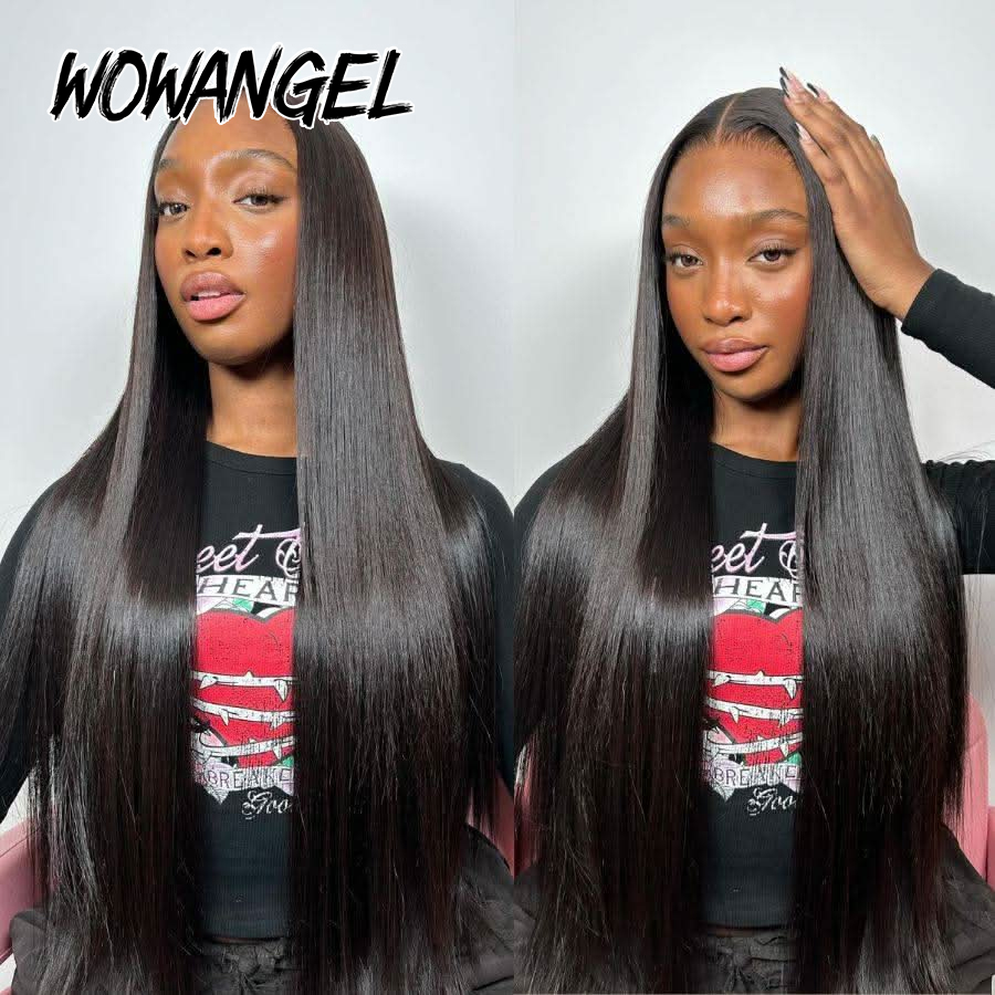 WOWANGEL Pelucas rectas con en - Lace Front Wig reseña y precio
