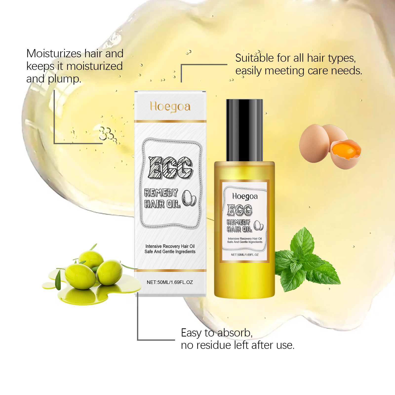 Remedia de huevo, aceite para  - Hair Care Natural Products reseña y precio