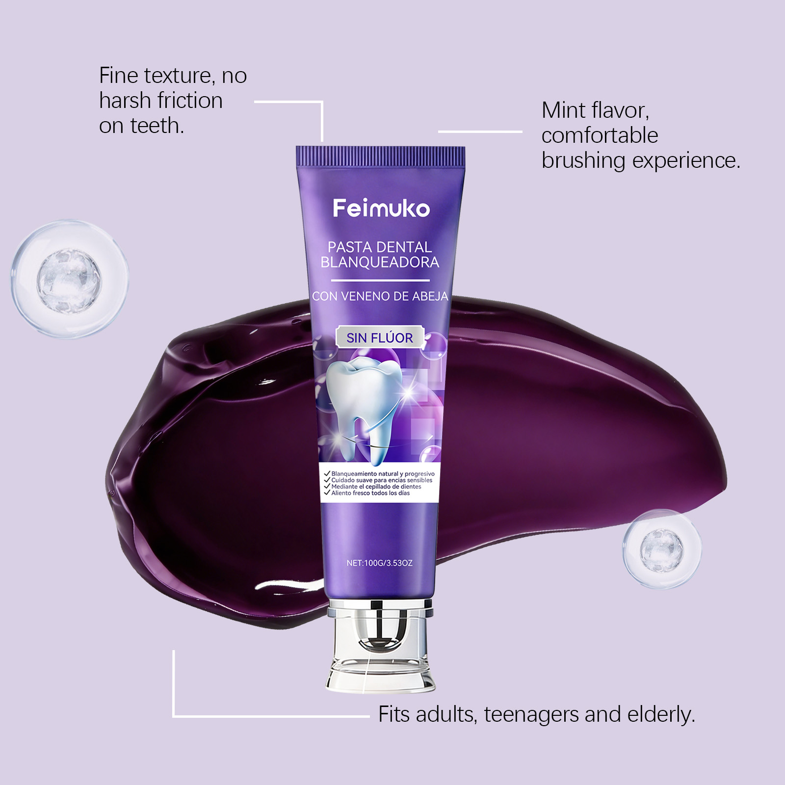 Pasta Dental con Veneno de Abe - Purple Toning Shampoo reseña y precio
