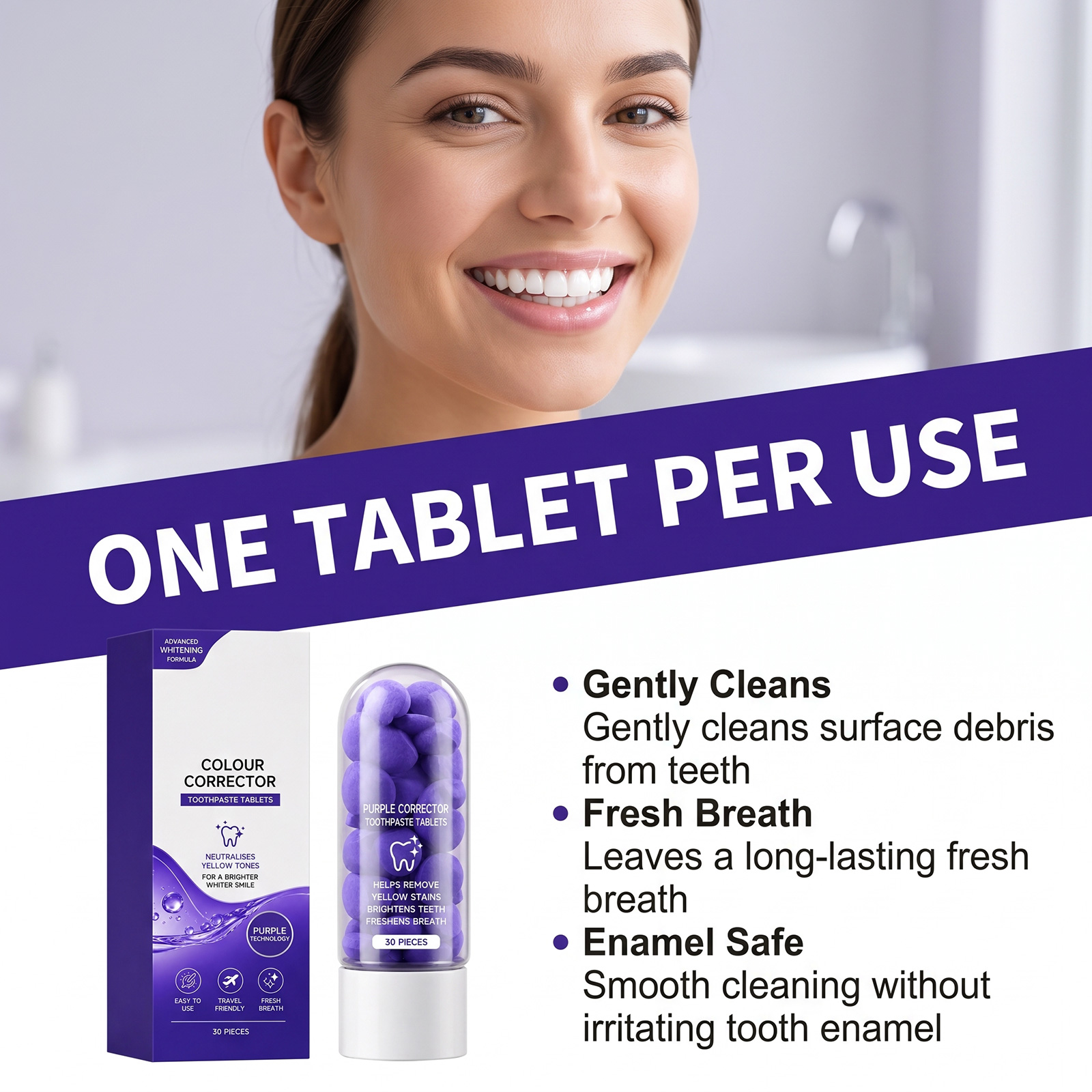 Tabletas de Limpieza Dental de - Purple Toning Shampoo reseña y precio